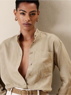 Banana Republic Linen Blend Shirt -Beige